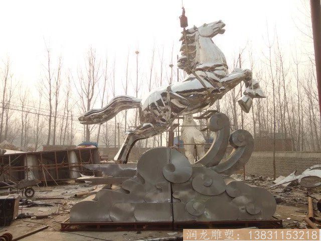 不銹鋼雕塑馬 奔馬雕塑 動物不銹鋼雕塑制作