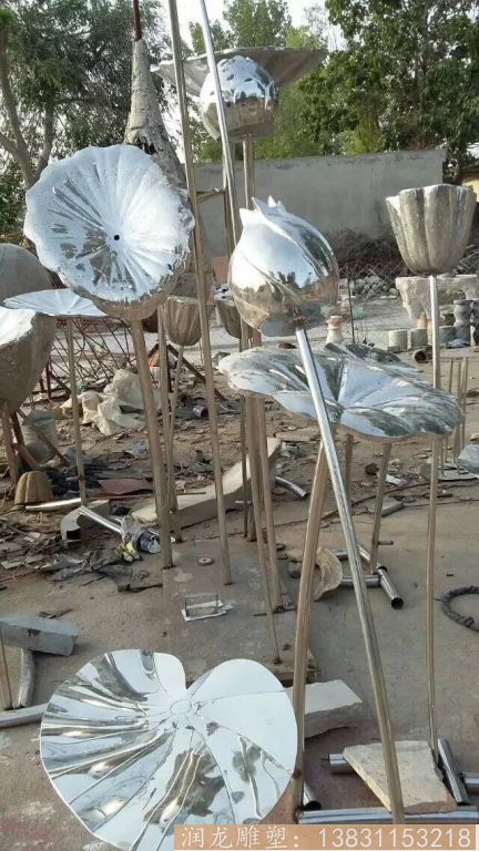 不銹鋼荷花雕塑 鏡面不銹鋼雕塑 不銹鋼荷花雕塑 鏡面不銹鋼雕塑