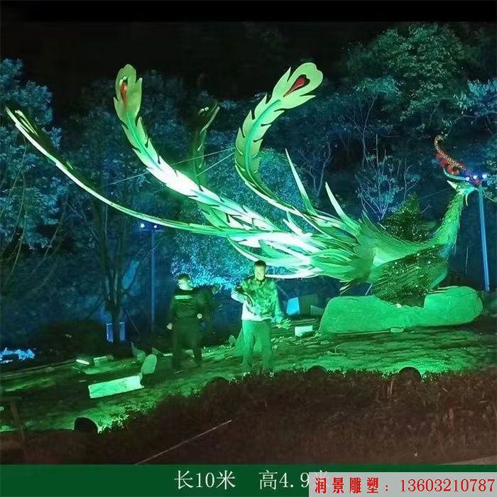 不銹鋼鳳凰雕塑 創(chuàng)意造型鳳凰 藝術鳳凰 (2)